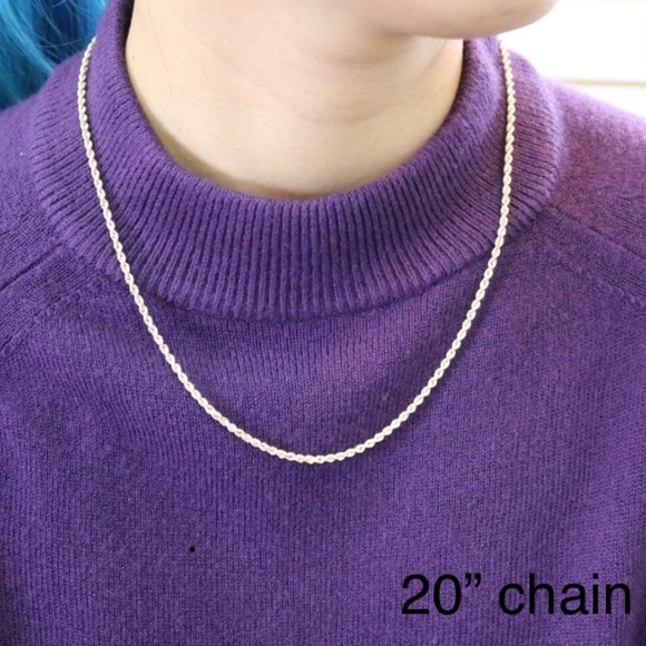 10K gold 2.5 mm rope chain 20” - Picture 2 of 3